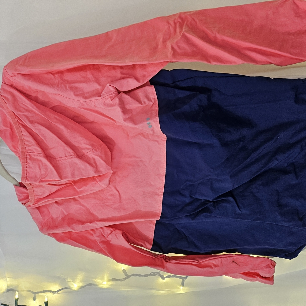 Colorblock Pink and Navy Windbreaker